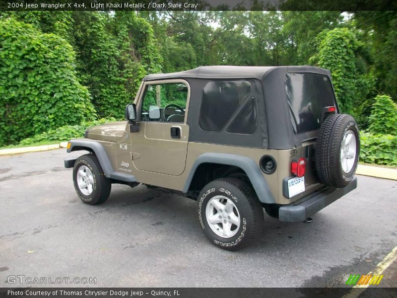 Light Khaki Metallic / Dark Slate Gray 2004 Jeep Wrangler X 4x4