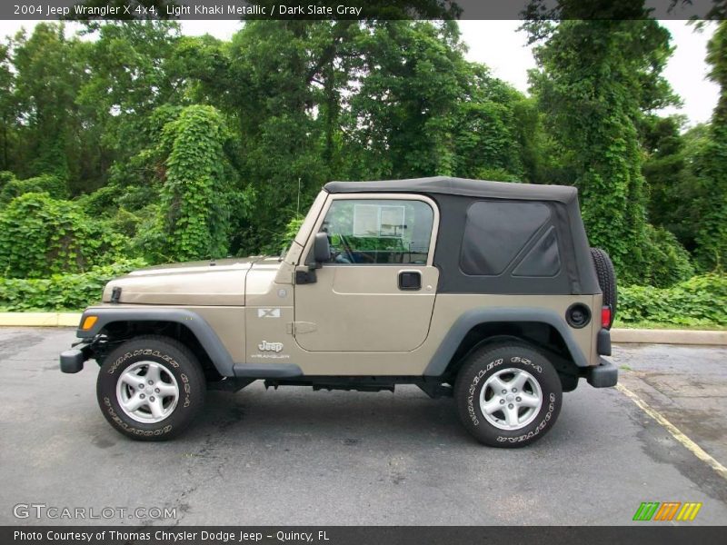 Light Khaki Metallic / Dark Slate Gray 2004 Jeep Wrangler X 4x4