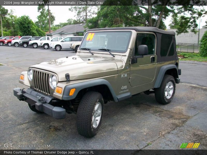 Light Khaki Metallic / Dark Slate Gray 2004 Jeep Wrangler X 4x4