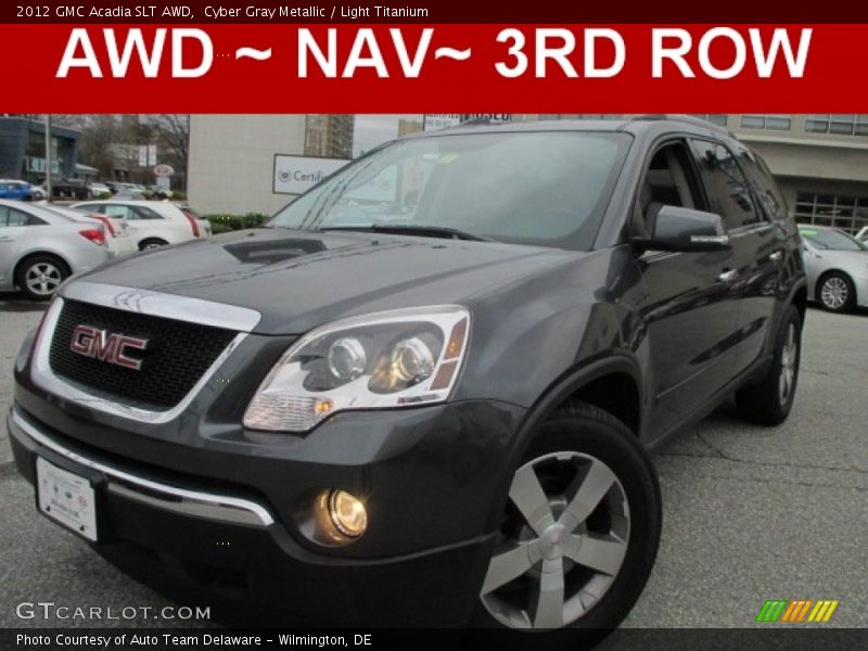 Cyber Gray Metallic / Light Titanium 2012 GMC Acadia SLT AWD