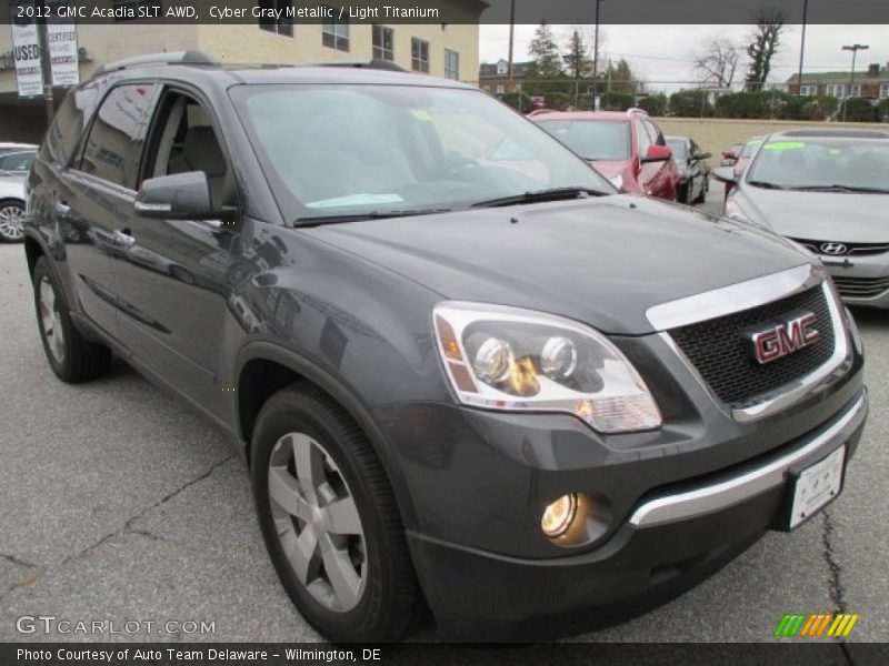 Cyber Gray Metallic / Light Titanium 2012 GMC Acadia SLT AWD