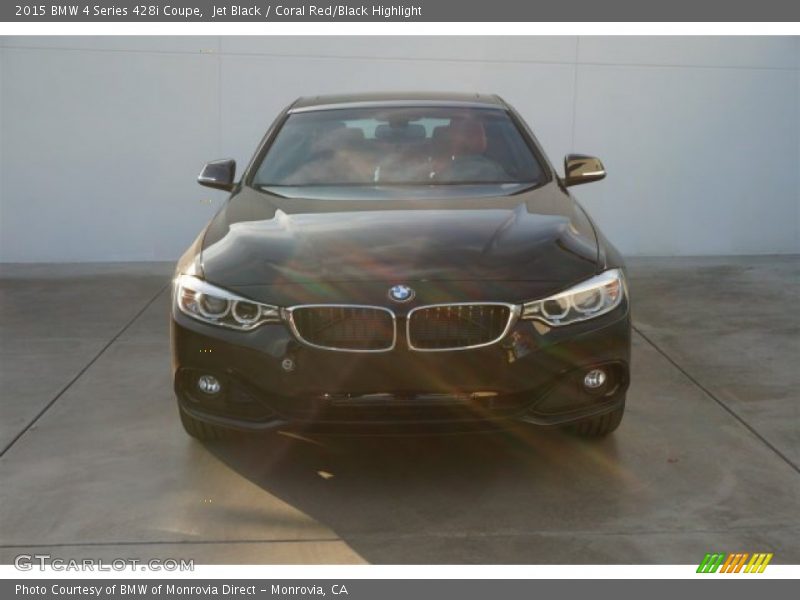 Jet Black / Coral Red/Black Highlight 2015 BMW 4 Series 428i Coupe