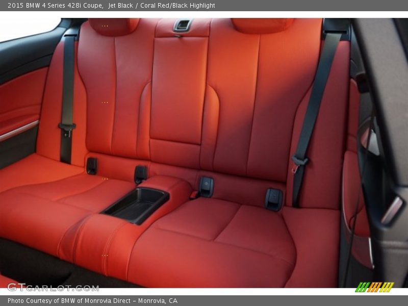 Jet Black / Coral Red/Black Highlight 2015 BMW 4 Series 428i Coupe
