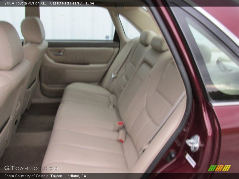 Rear Seat of 2004 Avalon XLS