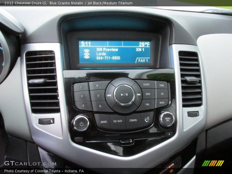 Blue Granite Metallic / Jet Black/Medium Titanium 2012 Chevrolet Cruze LS