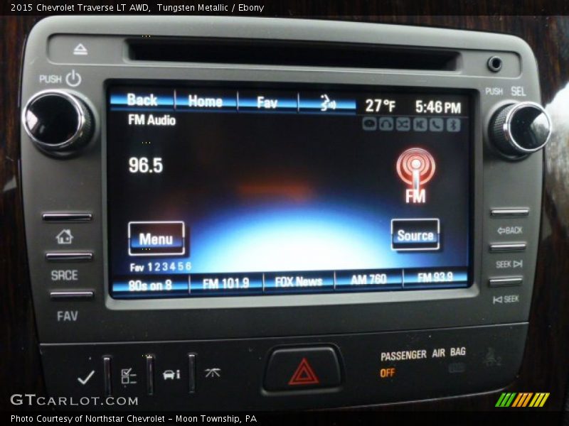 Tungsten Metallic / Ebony 2015 Chevrolet Traverse LT AWD