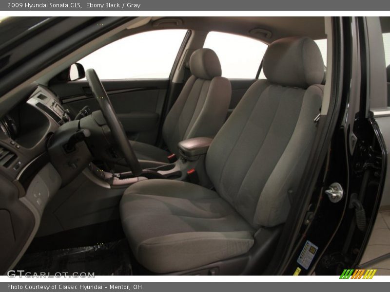 Ebony Black / Gray 2009 Hyundai Sonata GLS
