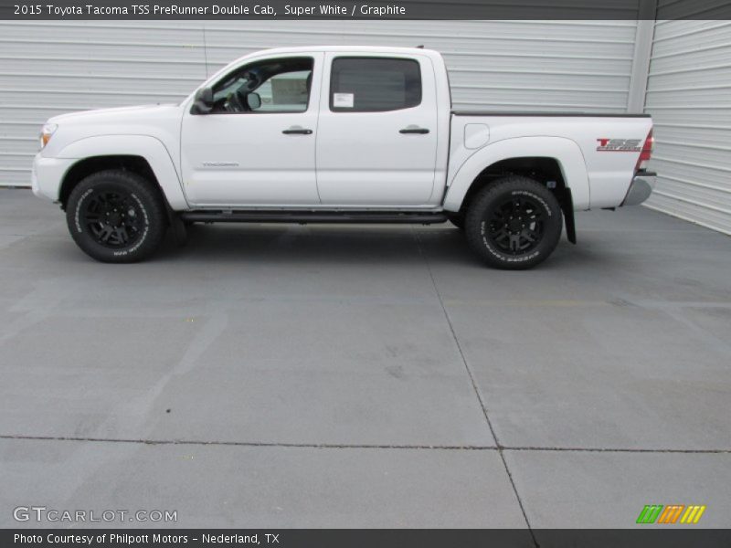 Super White / Graphite 2015 Toyota Tacoma TSS PreRunner Double Cab
