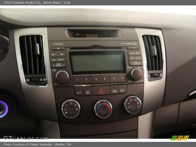 Ebony Black / Gray 2009 Hyundai Sonata GLS