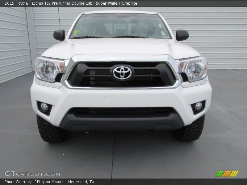 Super White / Graphite 2015 Toyota Tacoma TSS PreRunner Double Cab