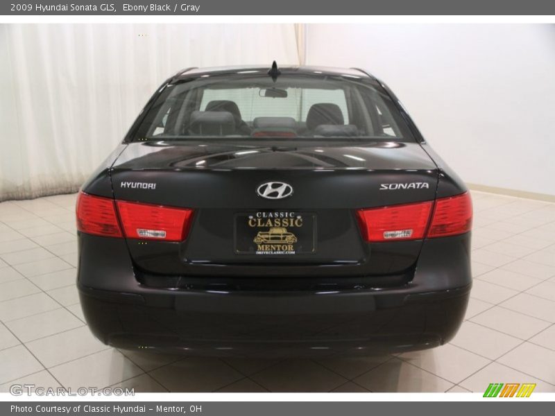 Ebony Black / Gray 2009 Hyundai Sonata GLS