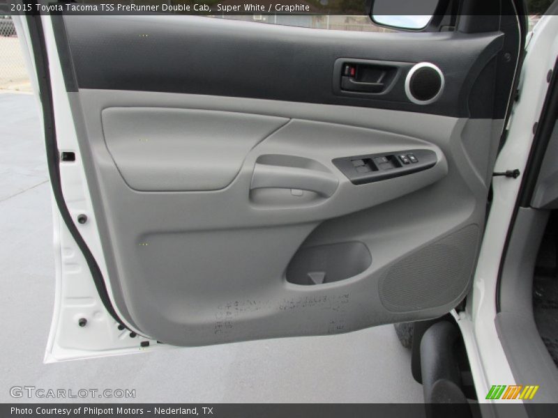 Super White / Graphite 2015 Toyota Tacoma TSS PreRunner Double Cab