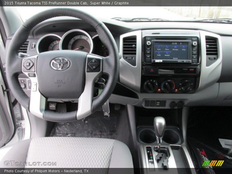 Super White / Graphite 2015 Toyota Tacoma TSS PreRunner Double Cab