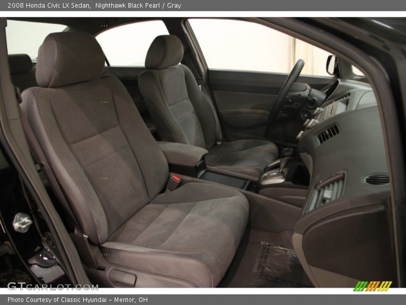 Nighthawk Black Pearl / Gray 2008 Honda Civic LX Sedan