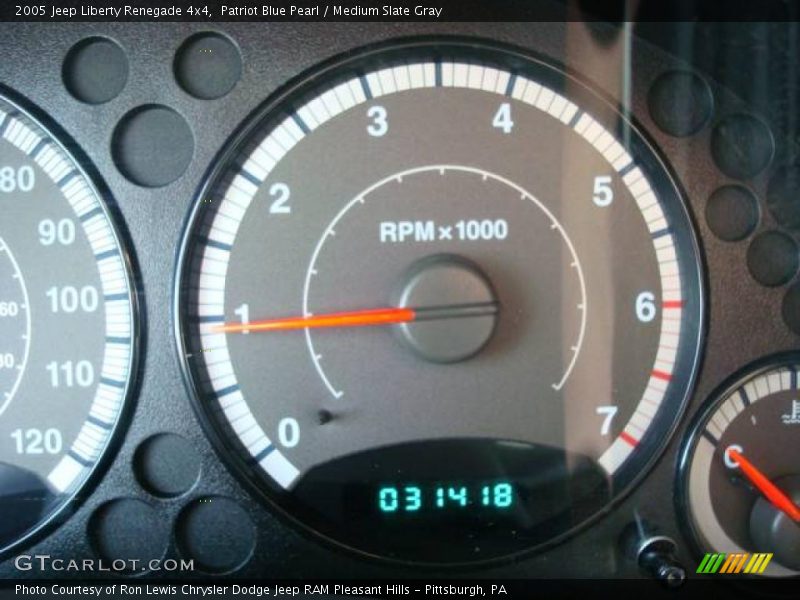 Patriot Blue Pearl / Medium Slate Gray 2005 Jeep Liberty Renegade 4x4