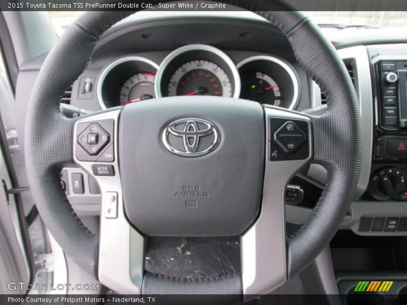 Super White / Graphite 2015 Toyota Tacoma TSS PreRunner Double Cab