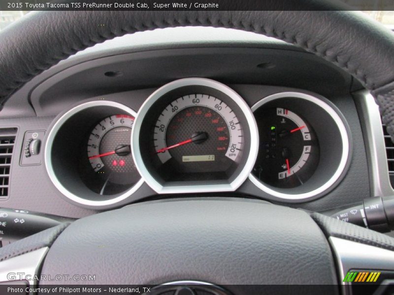 Super White / Graphite 2015 Toyota Tacoma TSS PreRunner Double Cab