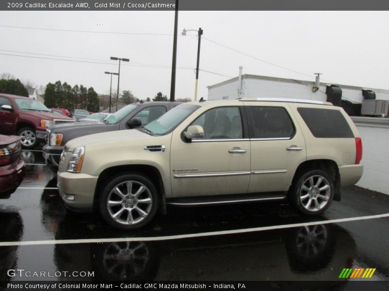 Gold Mist / Cocoa/Cashmere 2009 Cadillac Escalade AWD