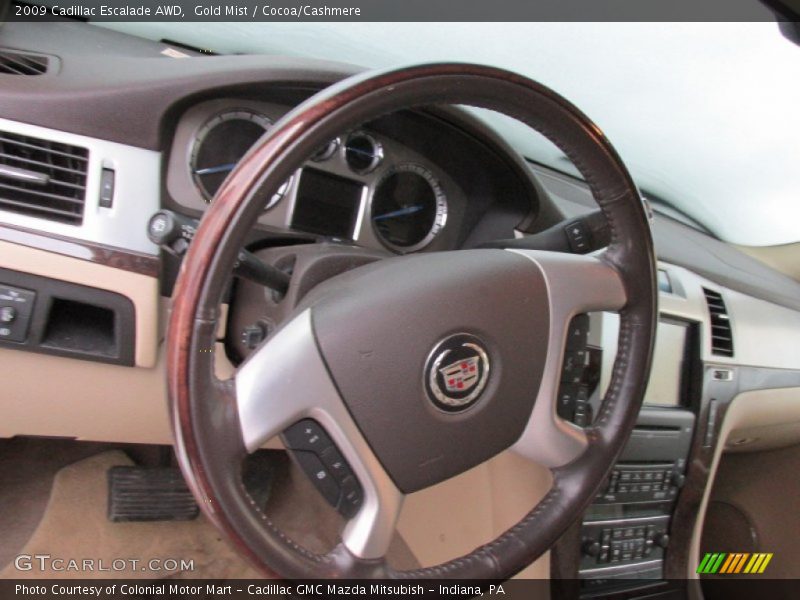 Gold Mist / Cocoa/Cashmere 2009 Cadillac Escalade AWD