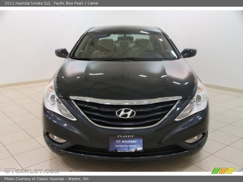 Pacific Blue Pearl / Camel 2011 Hyundai Sonata GLS