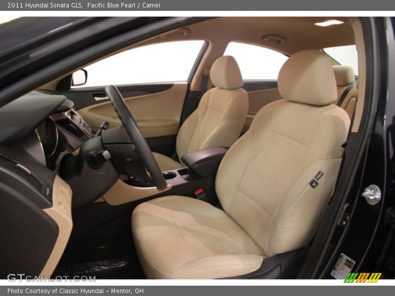 Pacific Blue Pearl / Camel 2011 Hyundai Sonata GLS