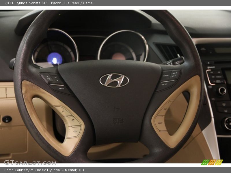 Pacific Blue Pearl / Camel 2011 Hyundai Sonata GLS