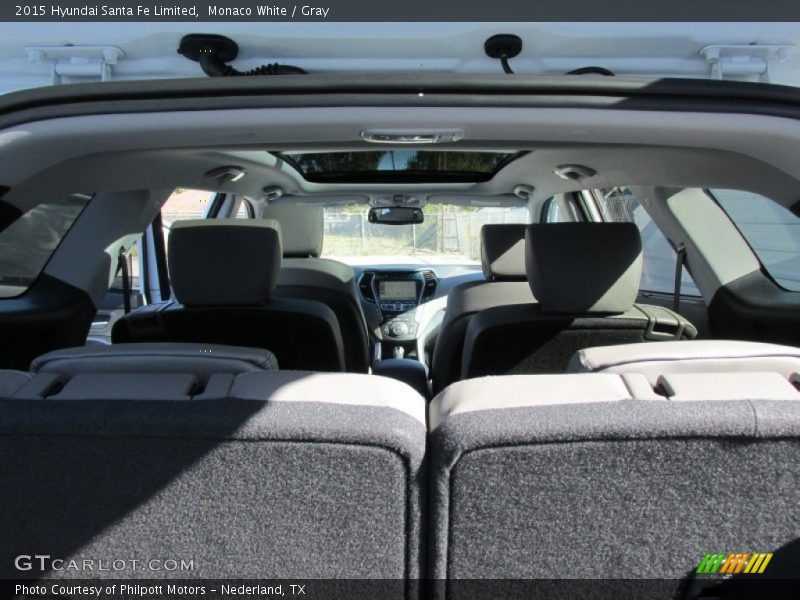 Monaco White / Gray 2015 Hyundai Santa Fe Limited
