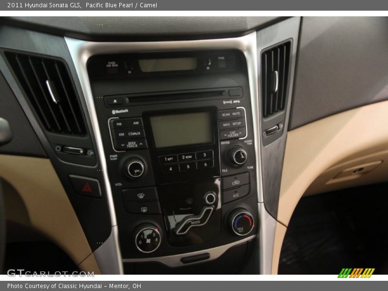 Pacific Blue Pearl / Camel 2011 Hyundai Sonata GLS