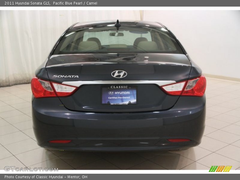 Pacific Blue Pearl / Camel 2011 Hyundai Sonata GLS