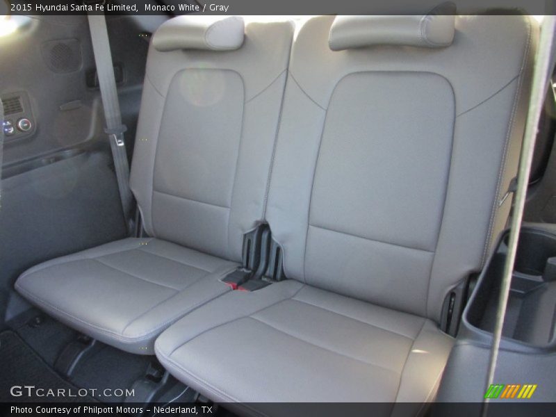 Monaco White / Gray 2015 Hyundai Santa Fe Limited