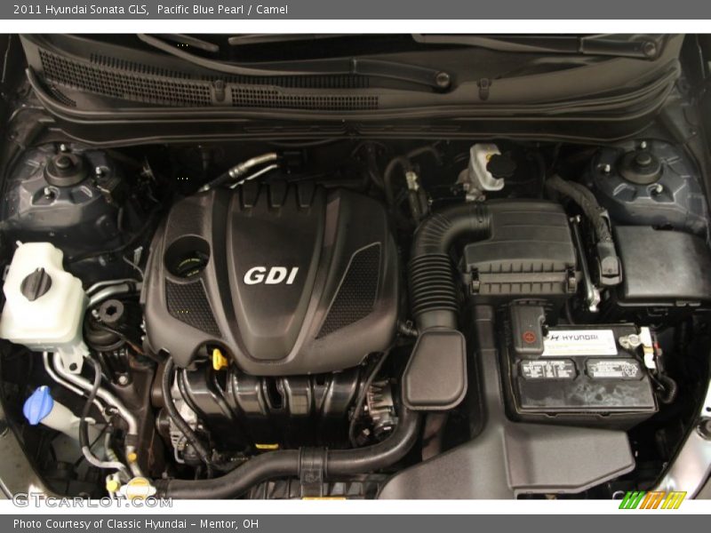 Pacific Blue Pearl / Camel 2011 Hyundai Sonata GLS