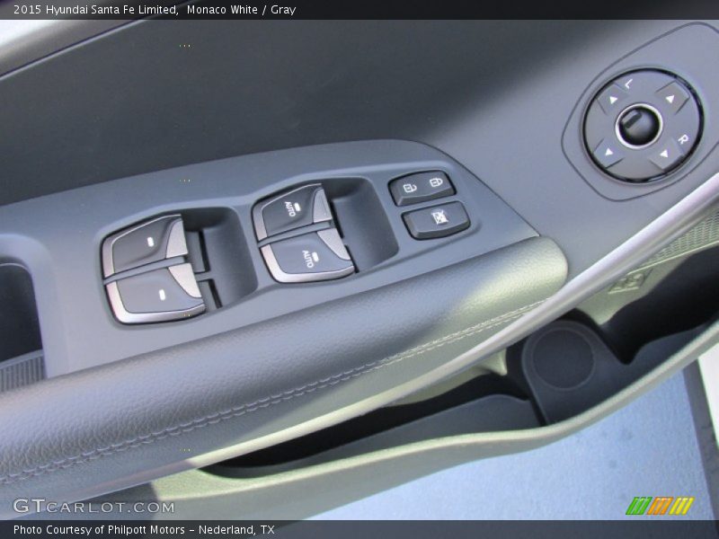 Monaco White / Gray 2015 Hyundai Santa Fe Limited