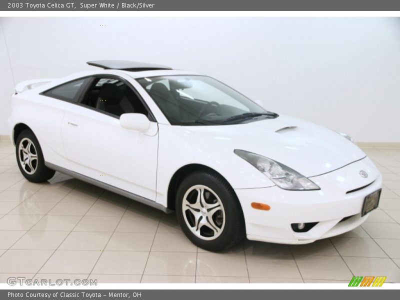 Super White / Black/Silver 2003 Toyota Celica GT