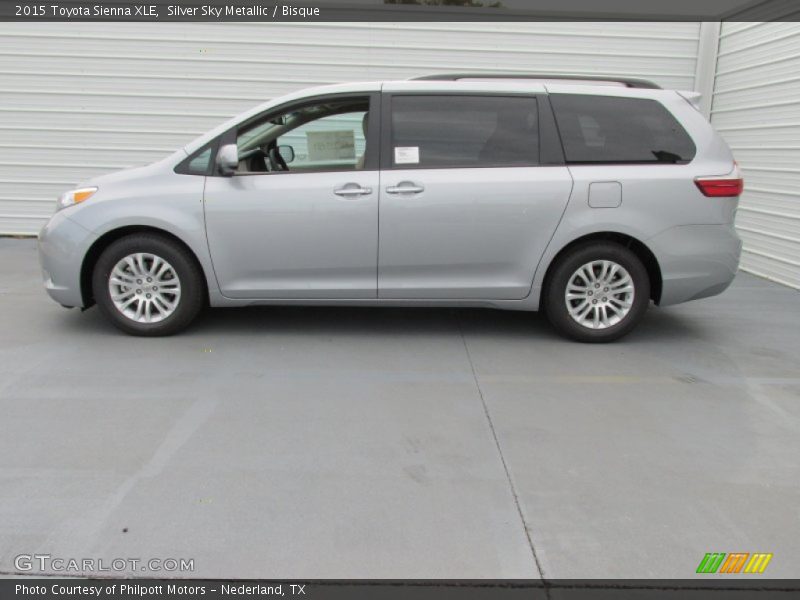 Silver Sky Metallic / Bisque 2015 Toyota Sienna XLE