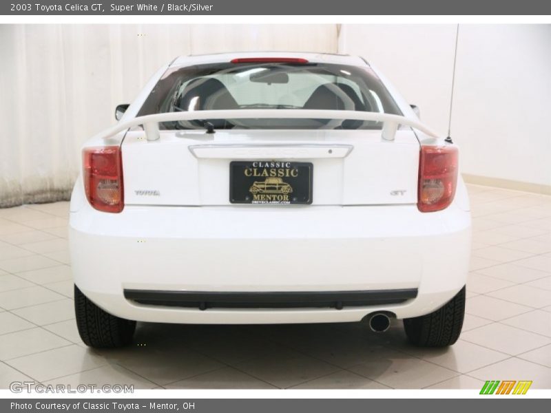 Super White / Black/Silver 2003 Toyota Celica GT