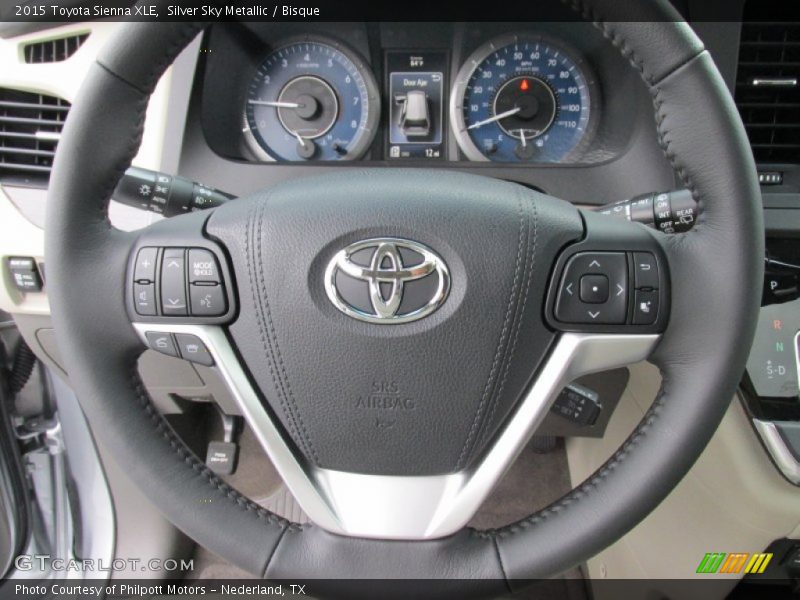Silver Sky Metallic / Bisque 2015 Toyota Sienna XLE
