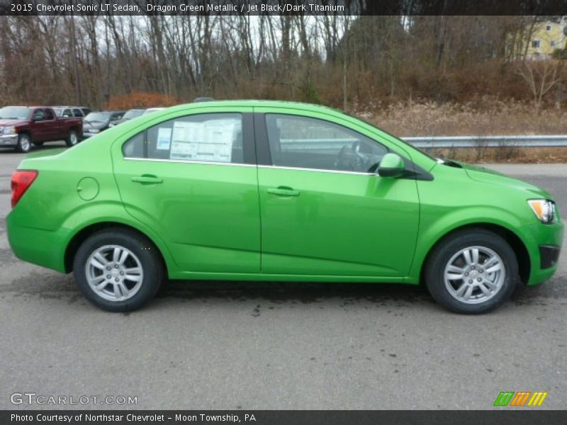 Dragon Green Metallic / Jet Black/Dark Titanium 2015 Chevrolet Sonic LT Sedan