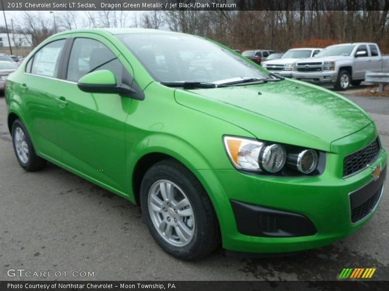 Dragon Green Metallic / Jet Black/Dark Titanium 2015 Chevrolet Sonic LT Sedan