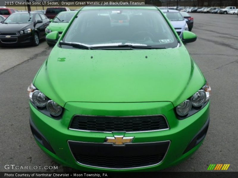 Dragon Green Metallic / Jet Black/Dark Titanium 2015 Chevrolet Sonic LT Sedan