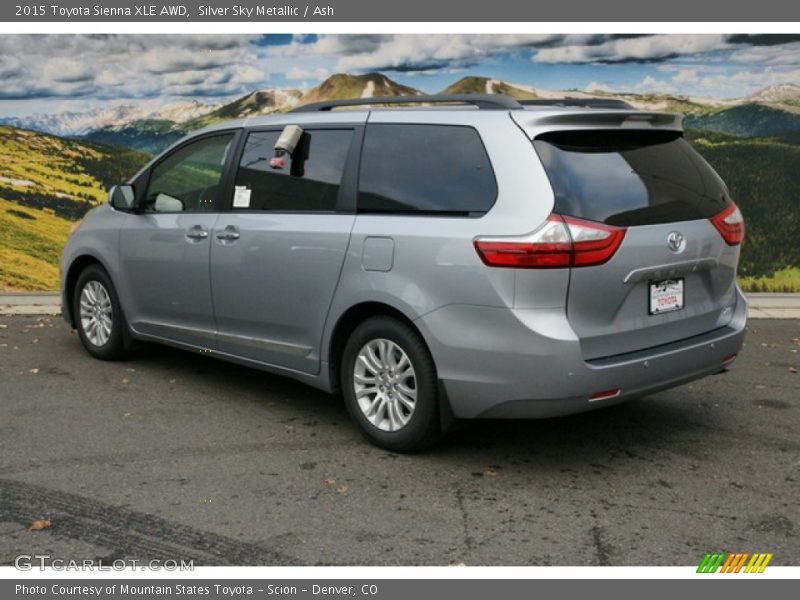 Silver Sky Metallic / Ash 2015 Toyota Sienna XLE AWD