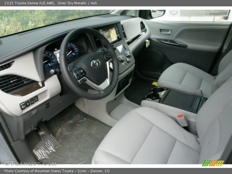 Silver Sky Metallic / Ash 2015 Toyota Sienna XLE AWD