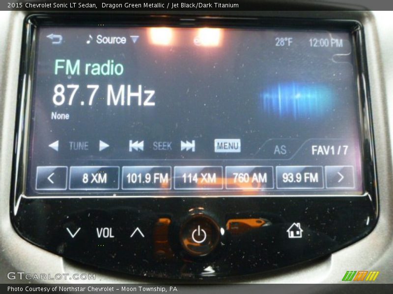 Dragon Green Metallic / Jet Black/Dark Titanium 2015 Chevrolet Sonic LT Sedan