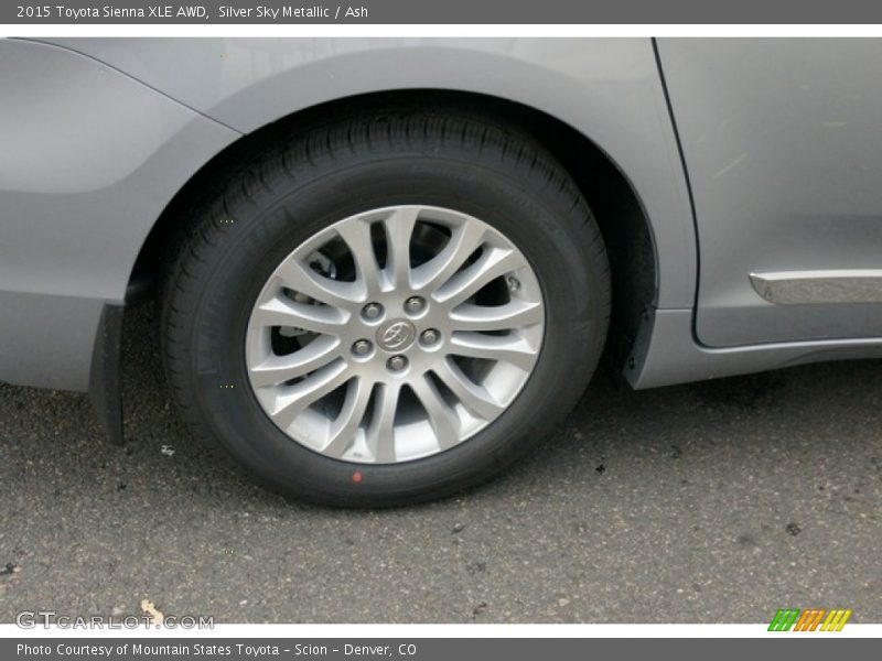 Silver Sky Metallic / Ash 2015 Toyota Sienna XLE AWD