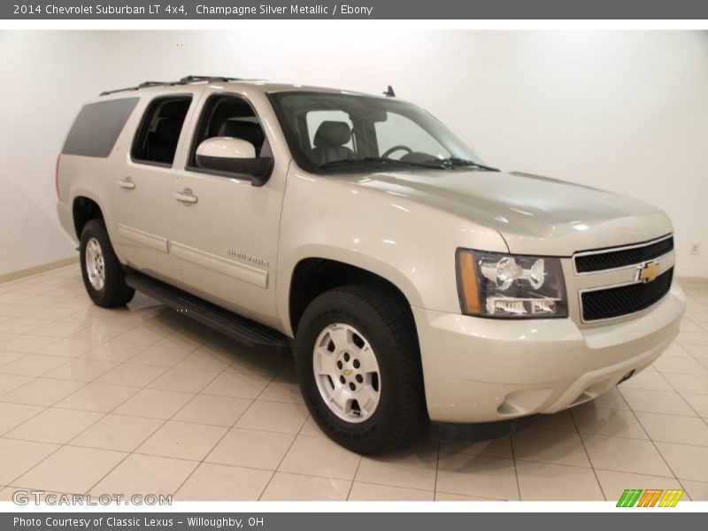 Champagne Silver Metallic / Ebony 2014 Chevrolet Suburban LT 4x4