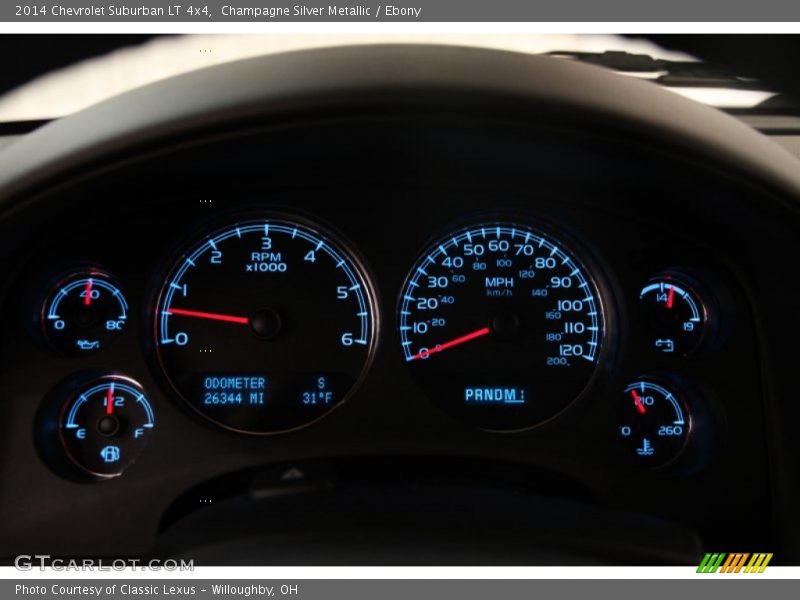 Champagne Silver Metallic / Ebony 2014 Chevrolet Suburban LT 4x4