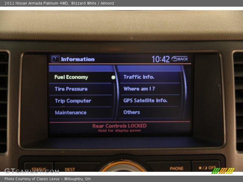 Blizzard White / Almond 2011 Nissan Armada Platinum 4WD