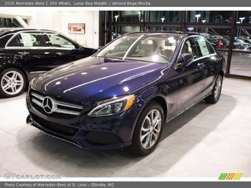 Lunar Blue Metallic / Almond Beige/Mocha 2015 Mercedes-Benz C 300 4Matic