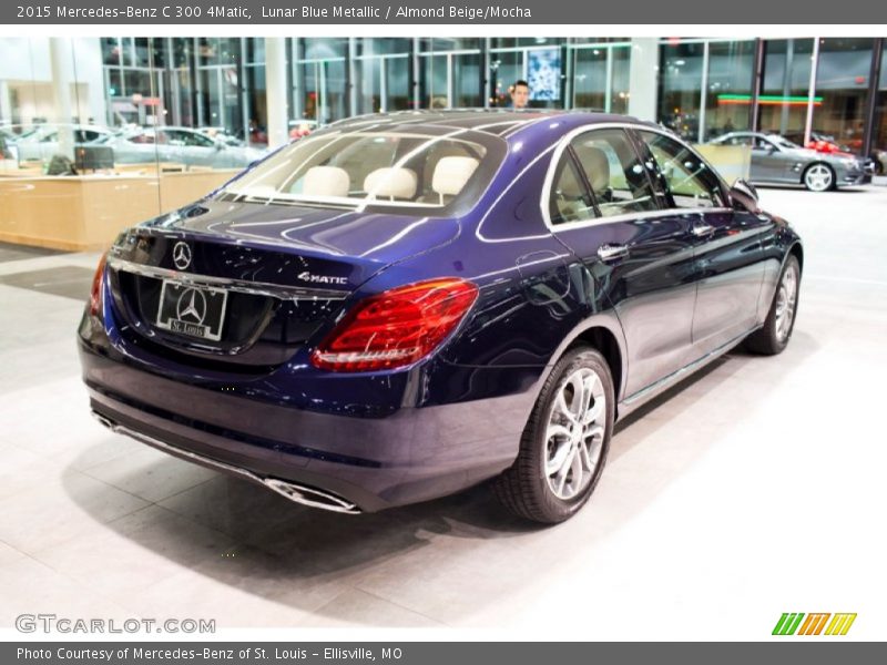Lunar Blue Metallic / Almond Beige/Mocha 2015 Mercedes-Benz C 300 4Matic