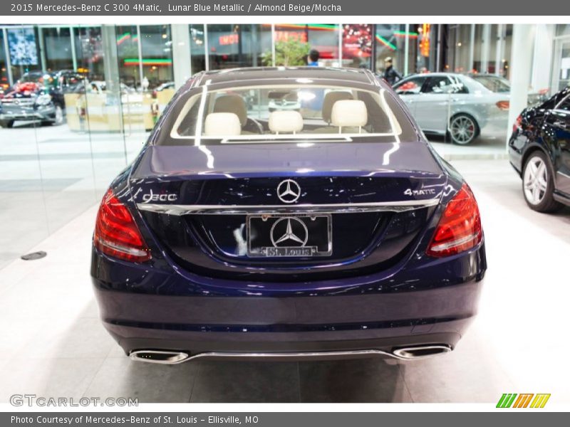 Lunar Blue Metallic / Almond Beige/Mocha 2015 Mercedes-Benz C 300 4Matic