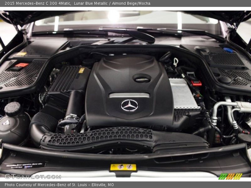 Lunar Blue Metallic / Almond Beige/Mocha 2015 Mercedes-Benz C 300 4Matic